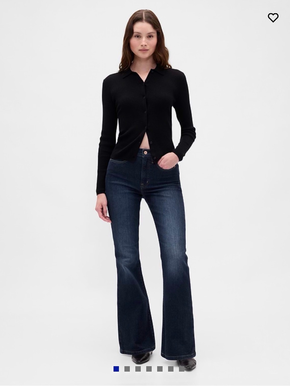 Gap High Rise ’70s Flare Jeans Dark Wash Size 31 Short